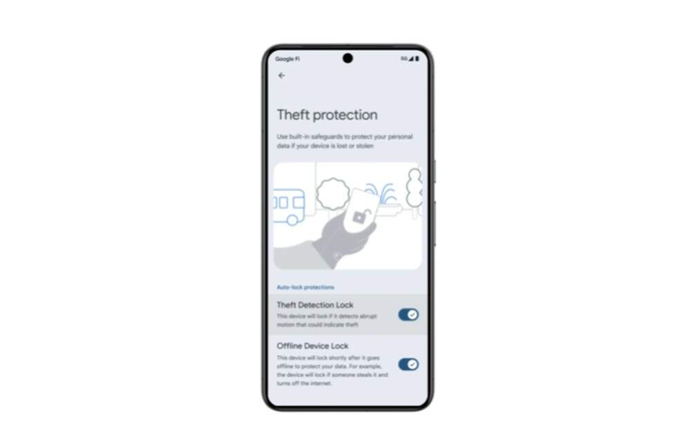 Android terá 'modo ladrão' que bloqueia tela do celular caso alguém o arranque de sua mão — Foto: Reprodução/Google