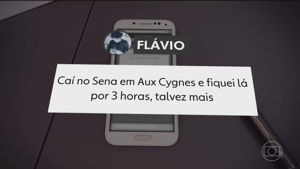 Troca de mensagens entre brasileiro desaparecido na França e um amigo — Foto: Reprodução/TV Globo