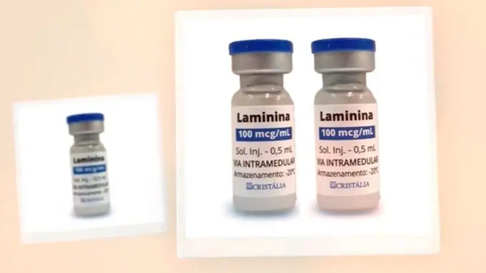 A polilaminina é uma versão modificada da laminina, proteína produzida pelo corpo humano — Foto: Cristália/Divulgação